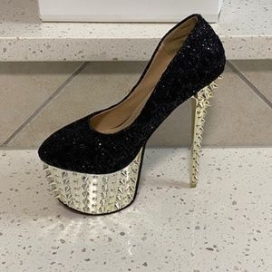Mirrored &Studded Platform Pumps by Peter Keiza 37